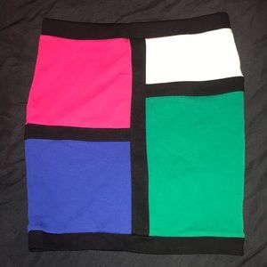 Color block skirt